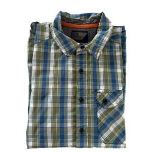 5.11 Tactical Men's SZ Small Single Flex Covert Plaid Fatigue Short Sleeve Shirt